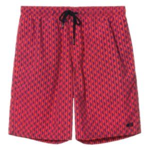 Solid & Striped Men's Red Printed Swim Trunks